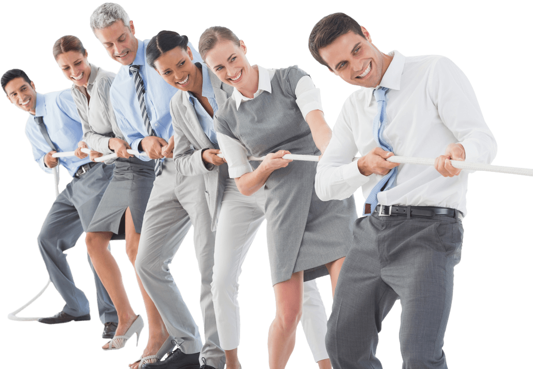 Transparent Teamwork Effort in Office Tug of War