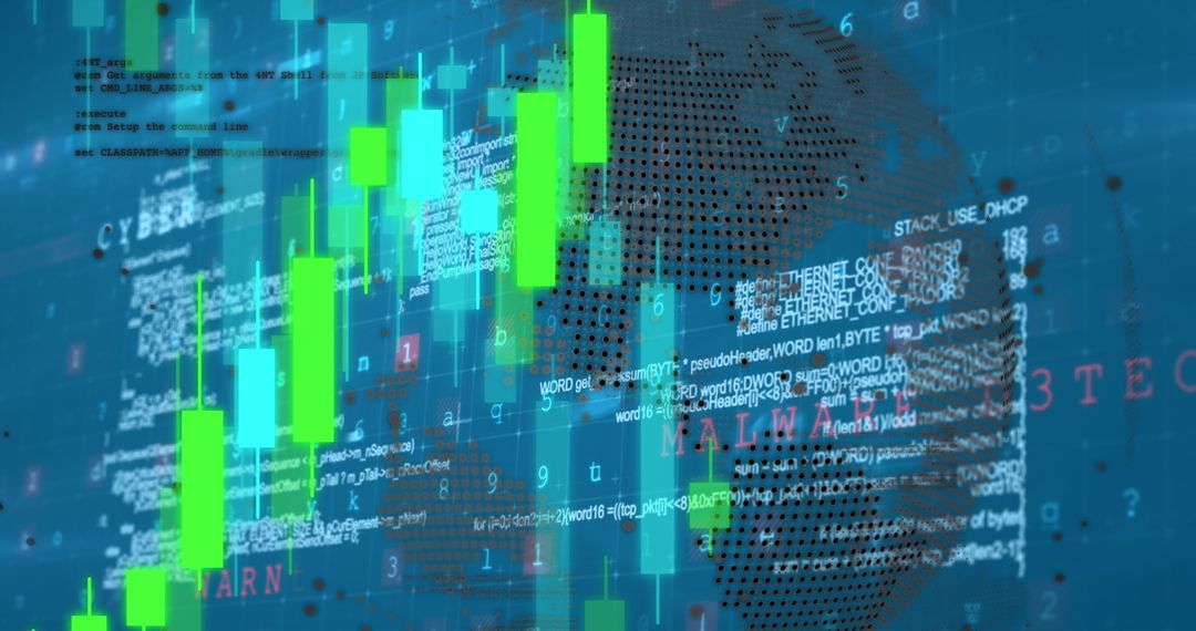 Digital Interface Global Business Data Processing Visualization