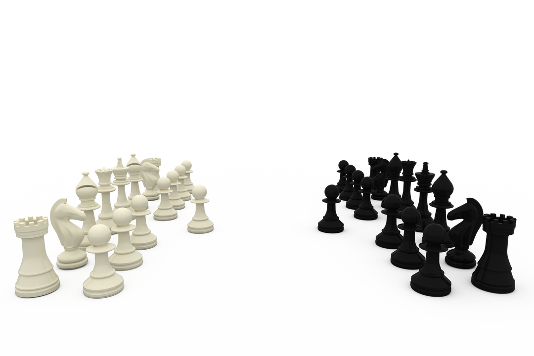 Transparent Background Black and White Chess Pieces for Strategy and Game Concept - Download Free Stock Images Pikwizard.com