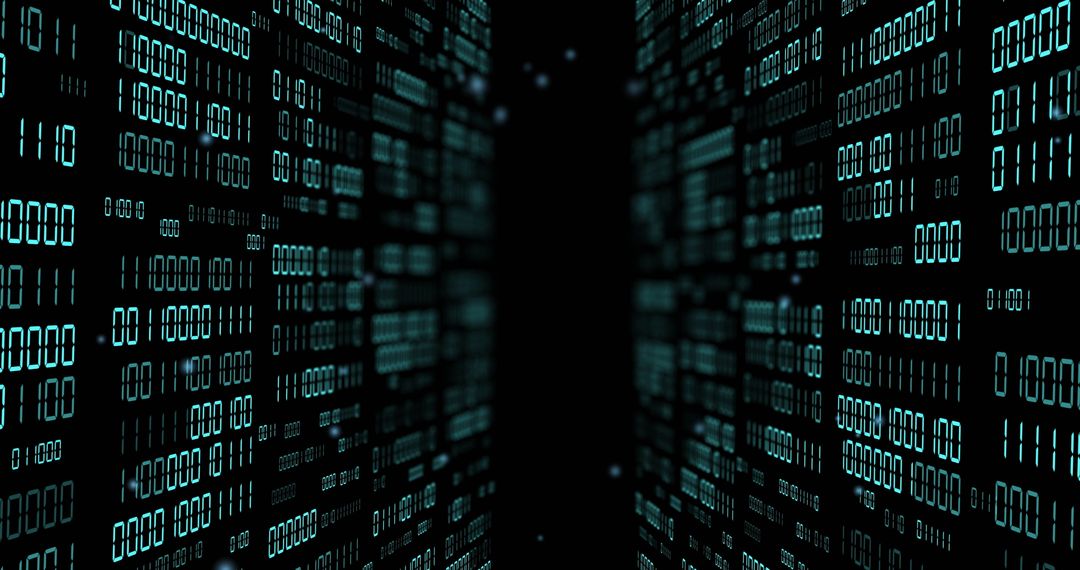 Futuristic Data Corridor with Binary Code Visualization - Free Images, Stock Photos and Pictures on Pikwizard.com