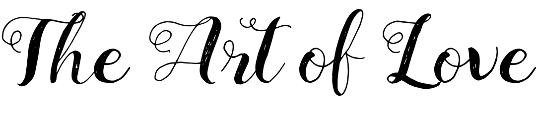 Art of Love Text with Heart Motifs on Transparent Background