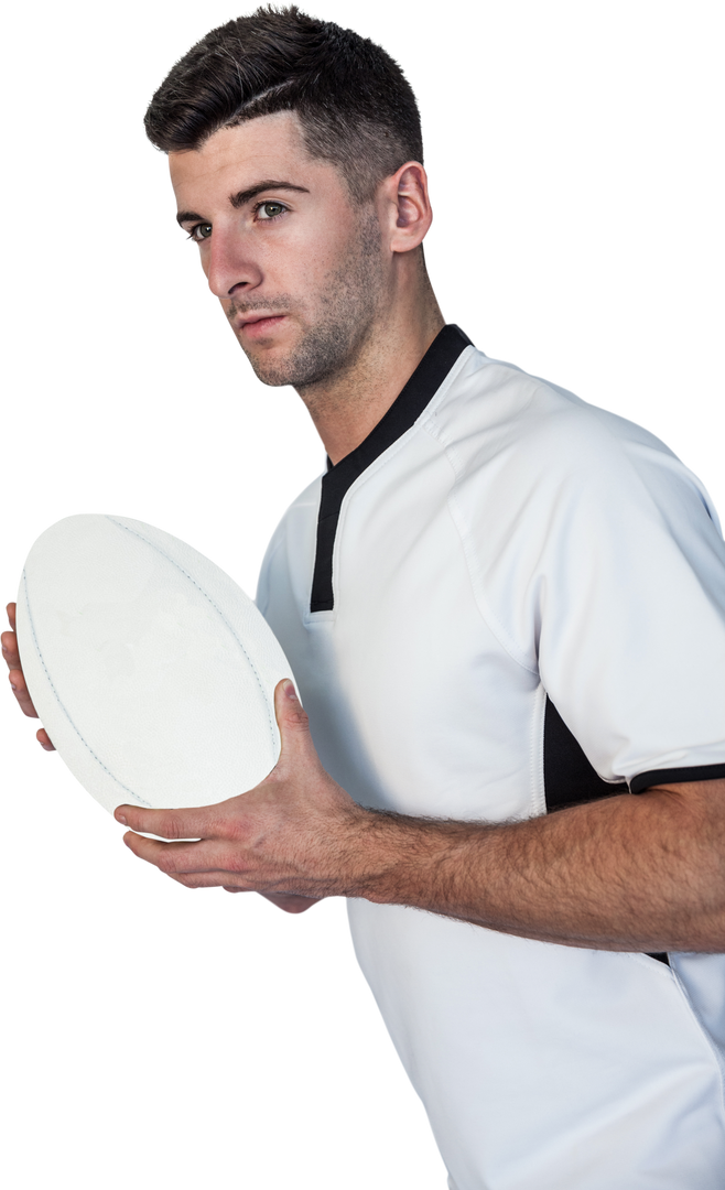 Rugby Player Holding Ball Isolated Transparent Background Uniform - Download Free Stock Images Pikwizard.com