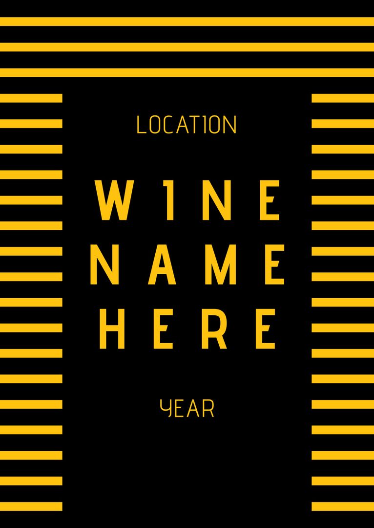 Luxury Wine Label Template with Bold Typography
