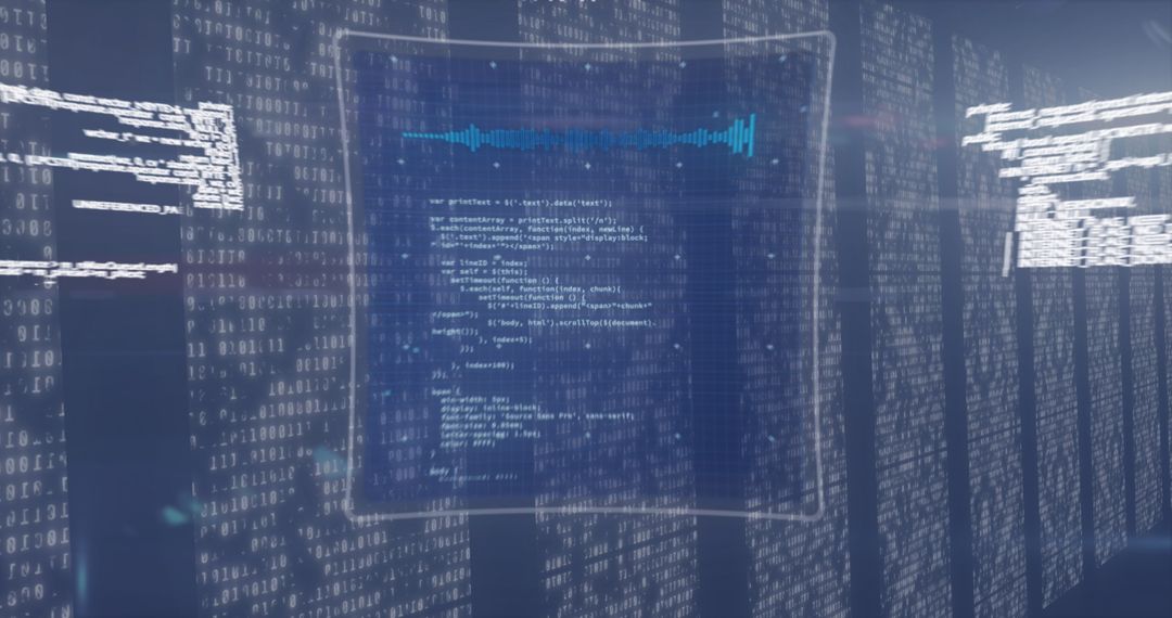 Futuristic Data Processing Interface for High-Tech Environments