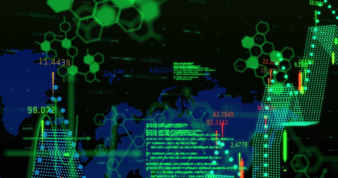 conceptual digital interface with world map and data visualization - Free Images, Stock Photos and Pictures on Pikwizard.com