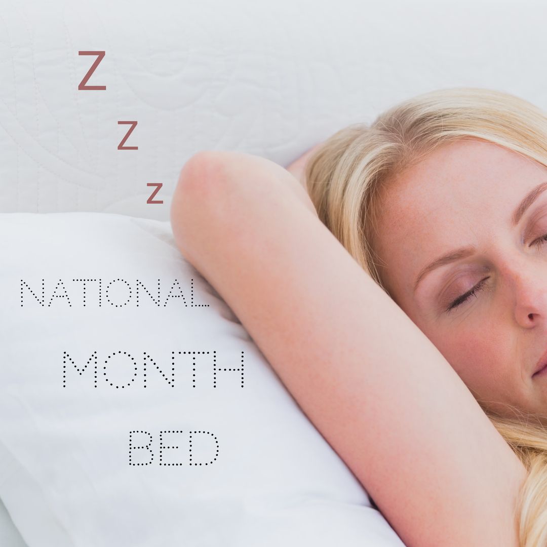 Peaceful Woman Sleeping for National Bed Month Campaign - Download Free Stock Templates Pikwizard.com