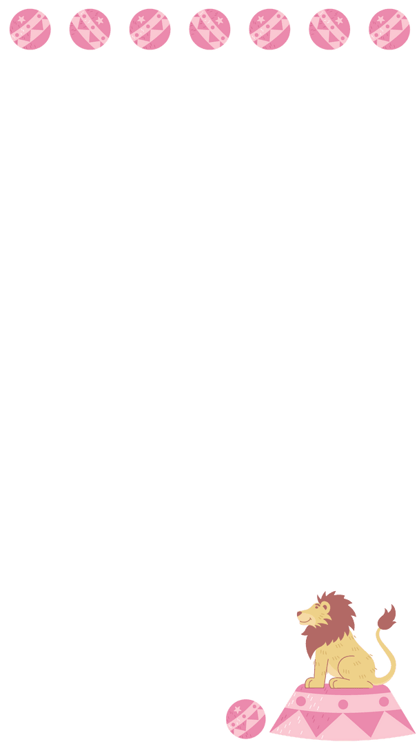 Whimsical Lion with Stars on Transparent Background for Playful Design