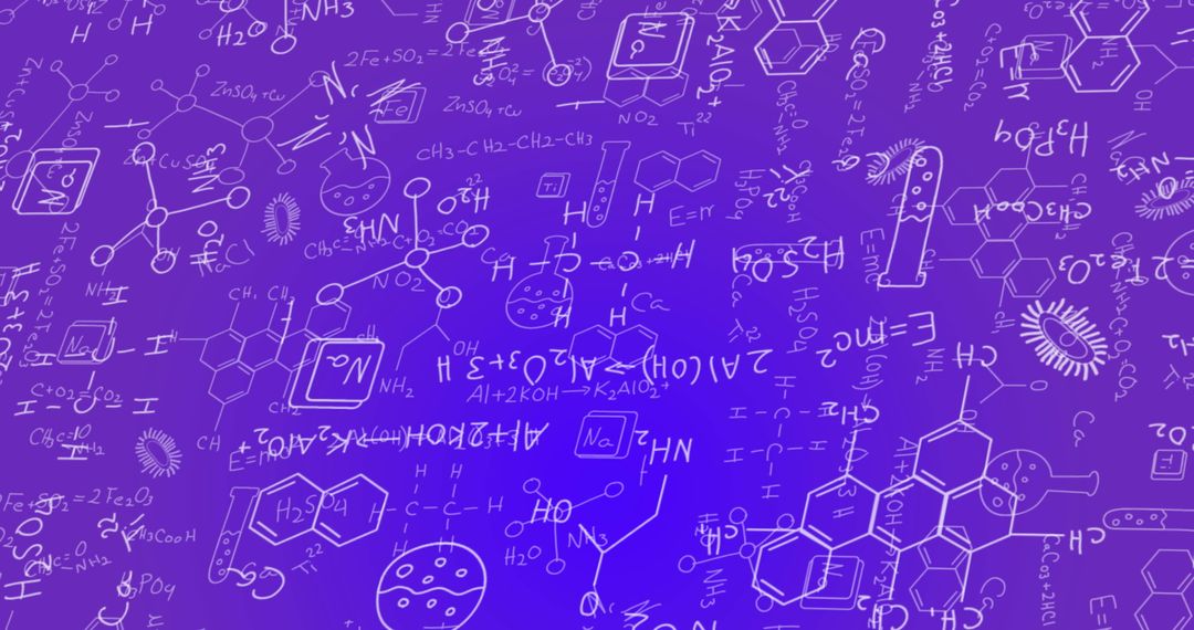 Scientific Equations on Gradient Background for Education Theme
