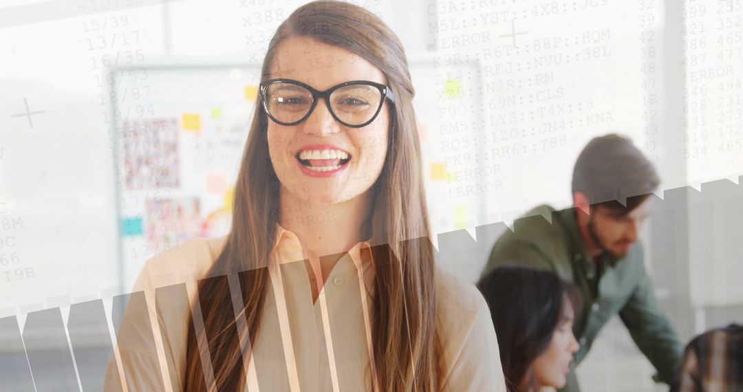 Smiling Professional Collaborative Office Teamwork Innovation