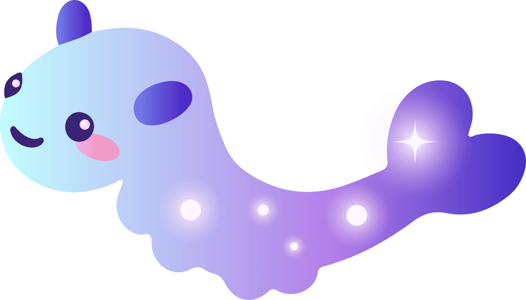 Transparent Glowing Fantasy Creature in Pastel Colors