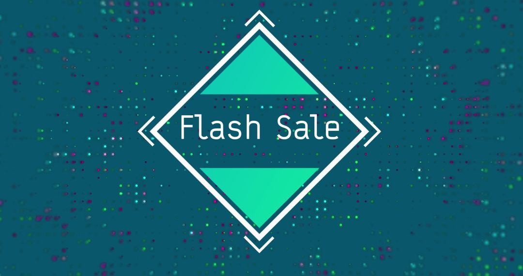 Vibrant Flash Sale Banner with Geometric Design