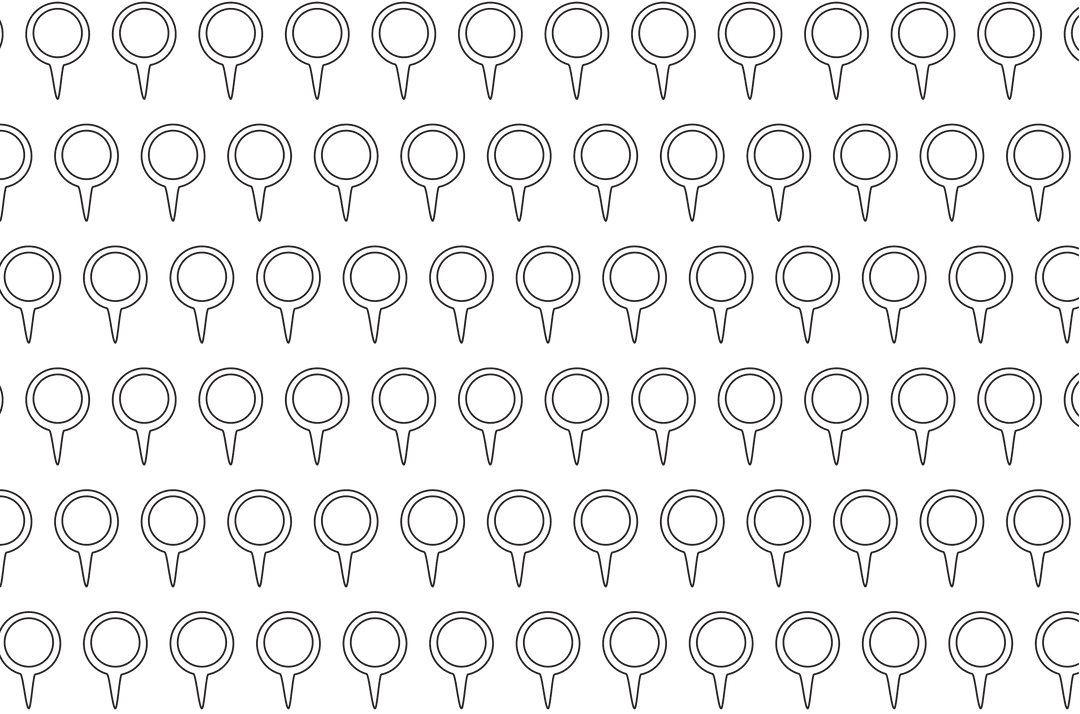 Black Abstract Circle Pattern on Transparent Background