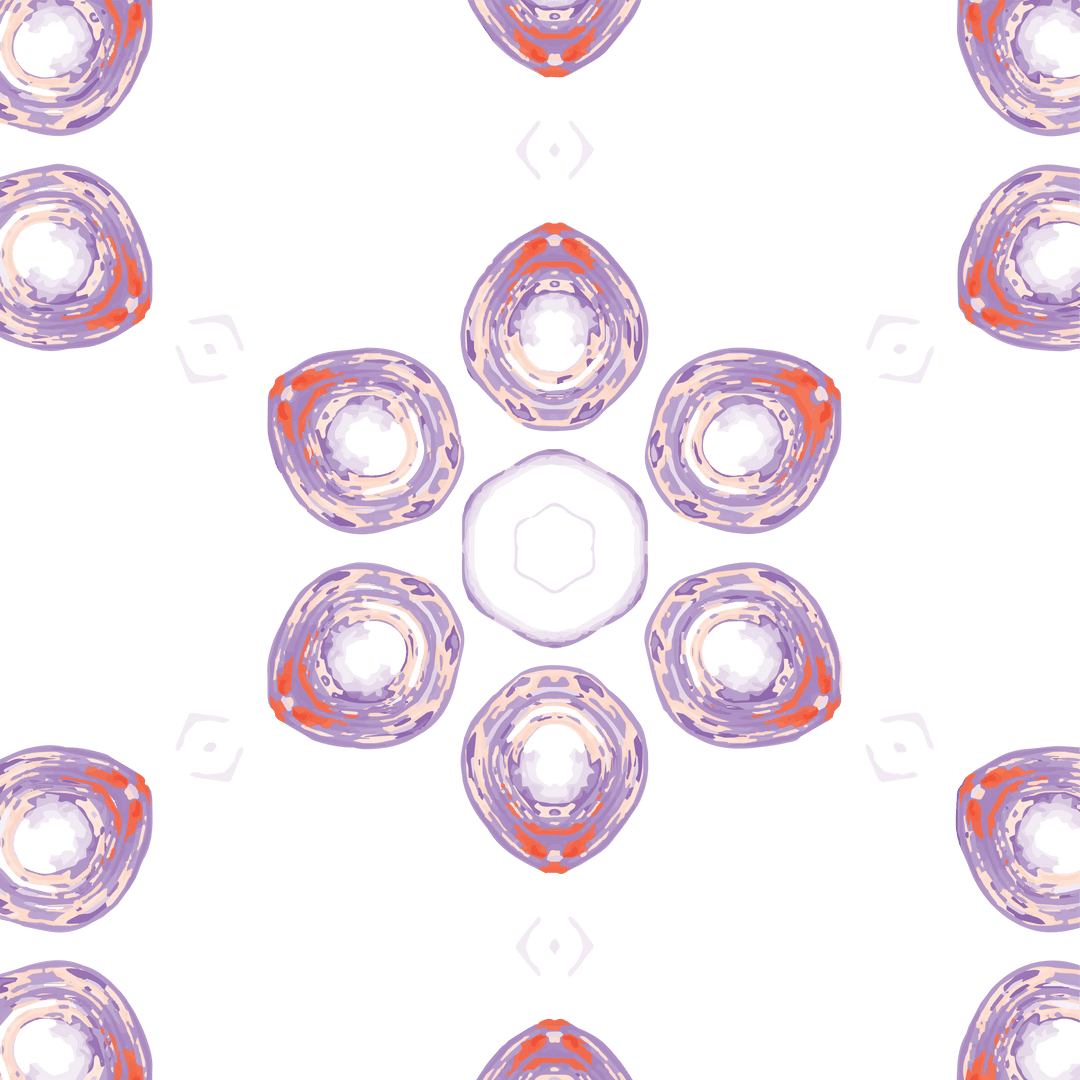 Abstract Blue and Red Shapes on Transparent Background