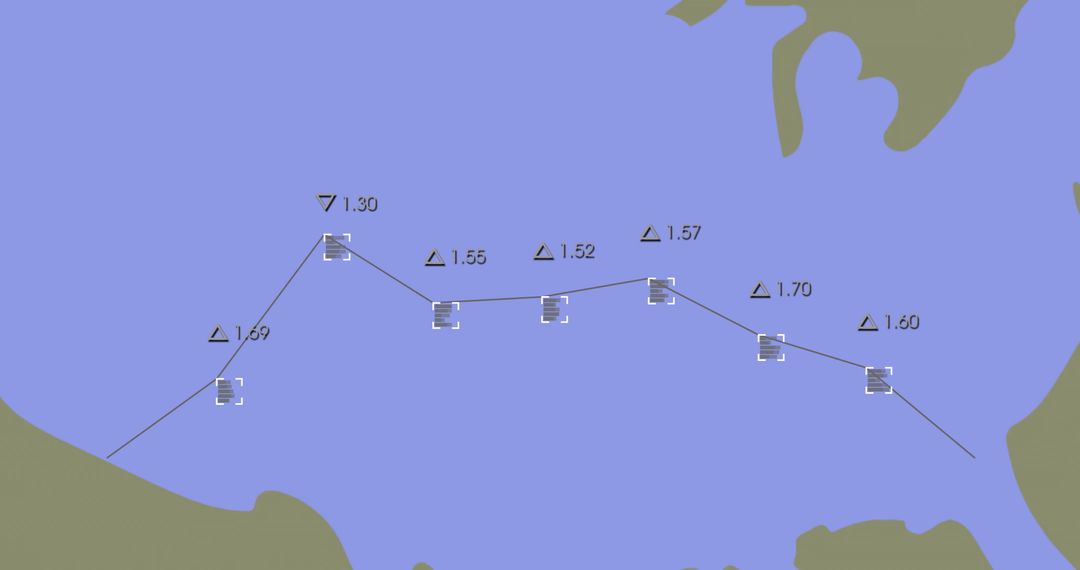 Abstract Digital Data Points Over USA Map