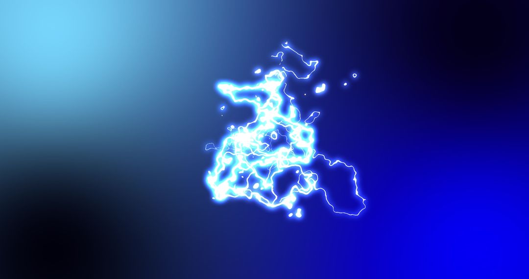 Dynamic Blue Electric Energy on Dark Background