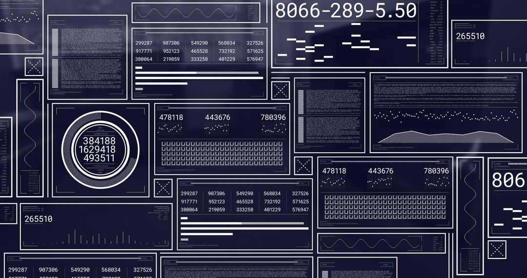 Futuristic Data Interfaces with Digital Analytics Visuals