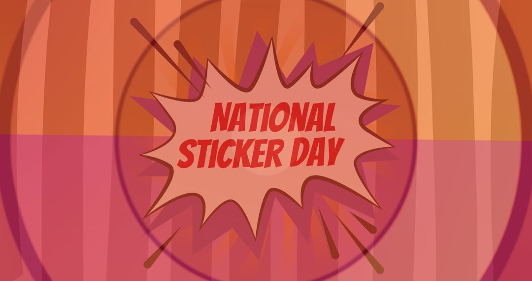 Celebrating National Sticker Day with Vibrant Speech Bubble Design