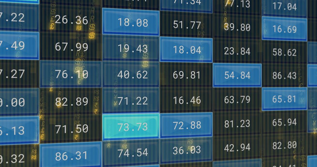 Digital Interface With Flow of Stock Market Data and Technology