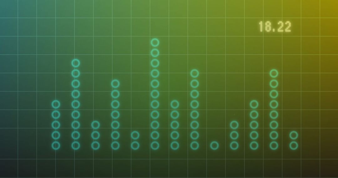 Digital Data Analytics Interface with Turquoise Circular Graph