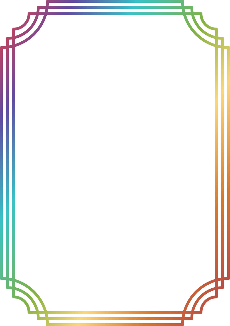 Colorful Decorative Frame Transparent Background Design