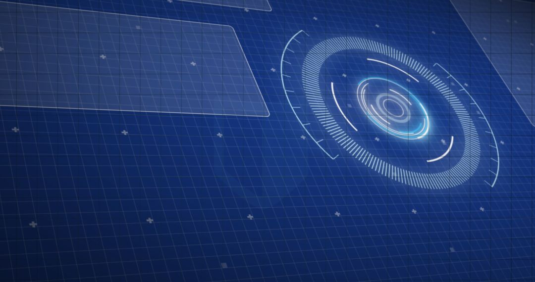 Futuristic Digital Interface with Global Data Flow