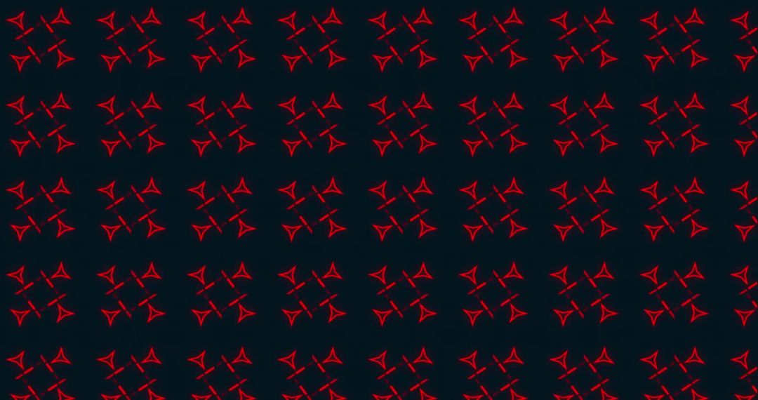 Dynamic seamless red geometric pattern on dark