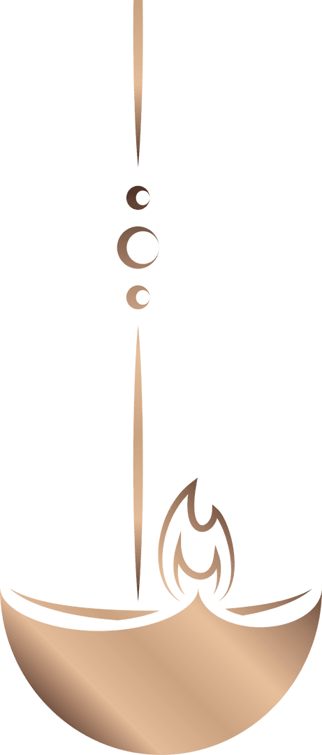 Transparent Decorative Oil Lamp Icon Symbolizing Spiritual Warmth