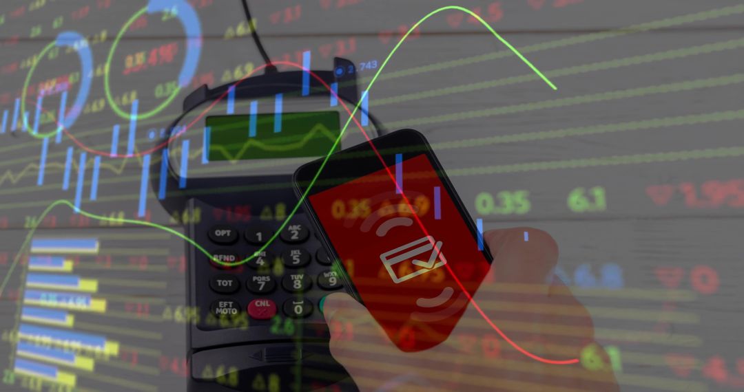 Smartphone Payment with Stock Market Analysis Overlay
