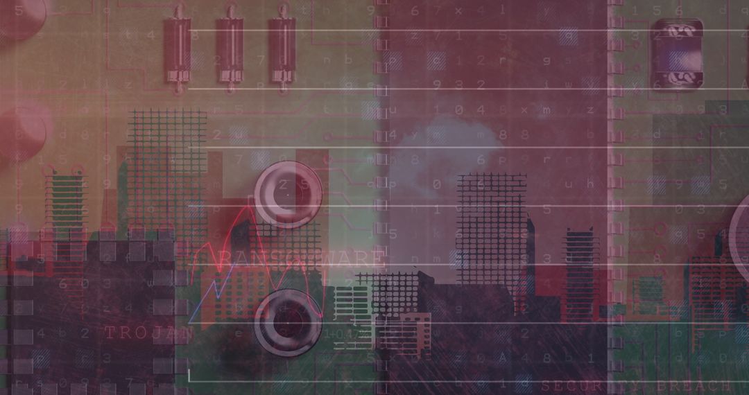 Abstract Cybersecurity Network Technology Concept