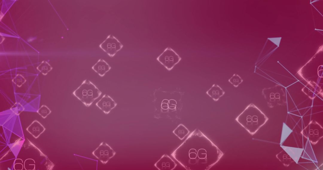 Floating 6G Text Over Dynamic Digital Connectivity Background