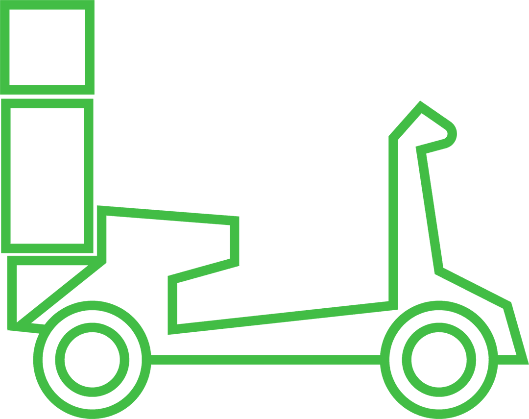 Green Transparent Pallet Truck Illustration for Logistic Representations