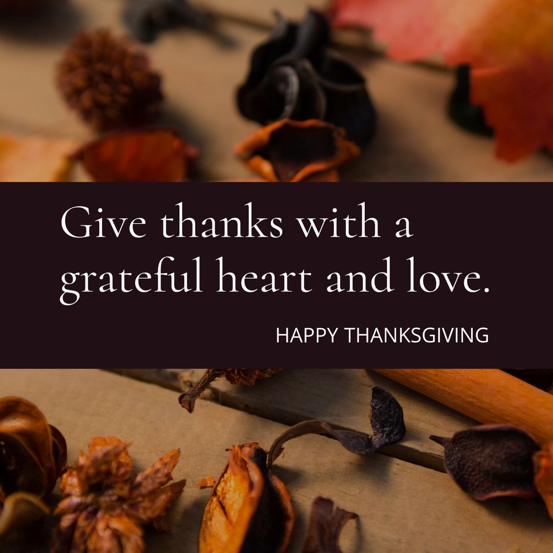 Thanksgiving Gratitude with Autumn Leaves and Warm Tones