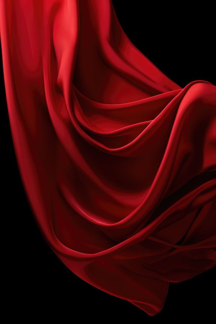Close up of red silk material on black background, created using generative ai technology - Free Images, Stock Photos and Pictures on Pikwizard.com