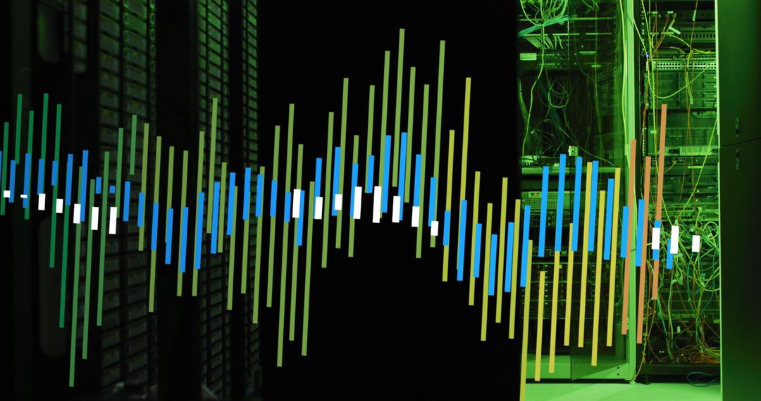 Digitally Generated Financial Data Over Server Room