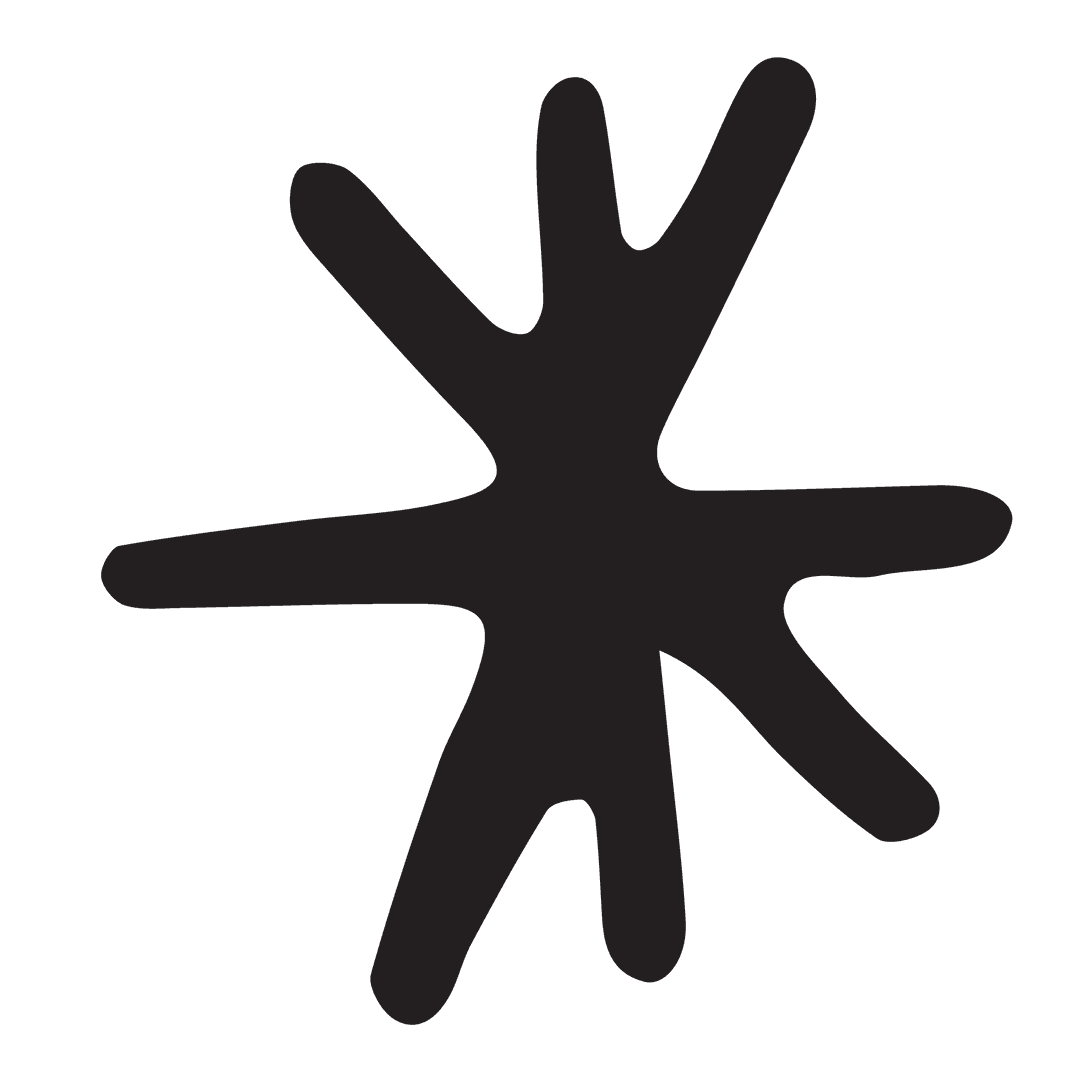 Black Abstract Shapes Pattern on Transparent Background