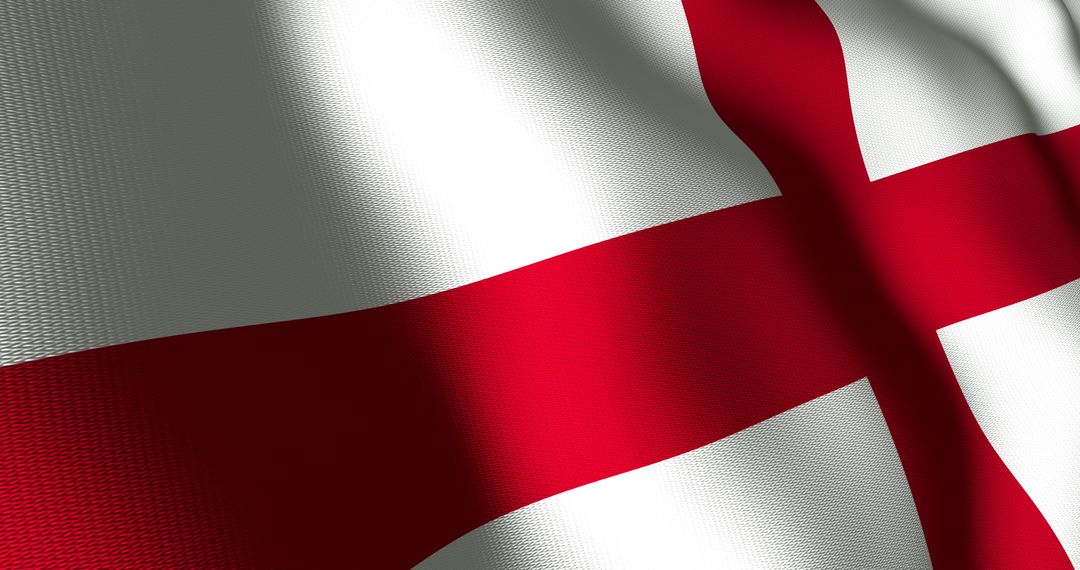 Waving Flag of England Emphasizing National Pride