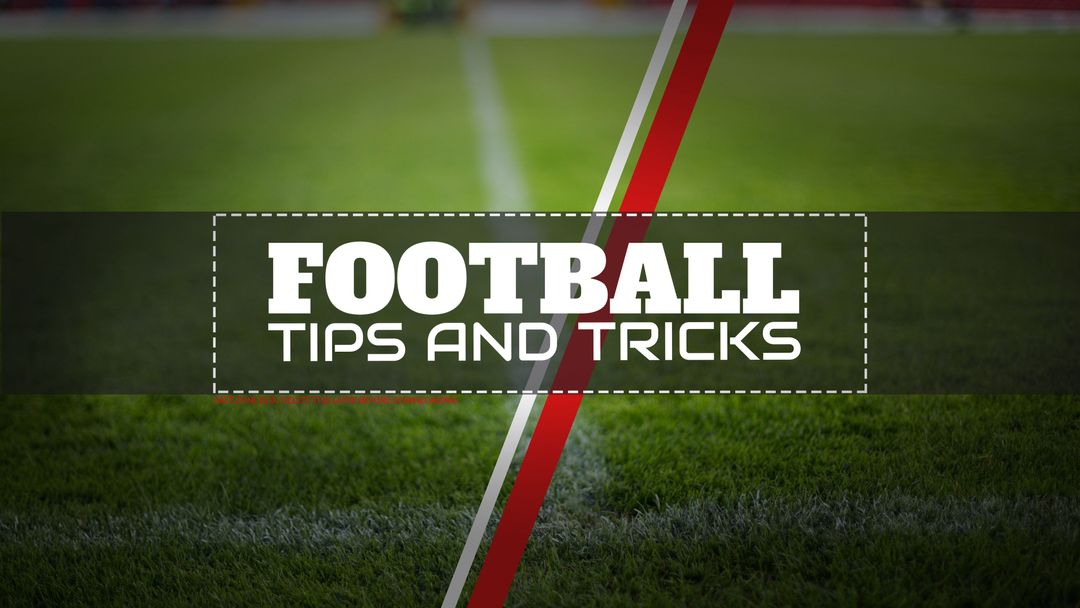 Football Field with Bold Tips and Tricks Banner
