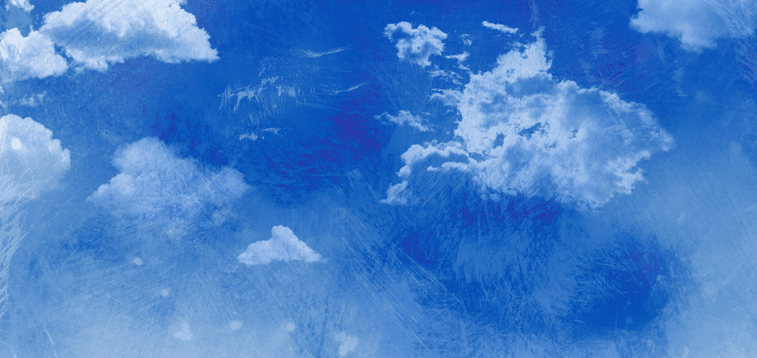 Transparent Cloudy Sky Digital Illustration with Blue Background
