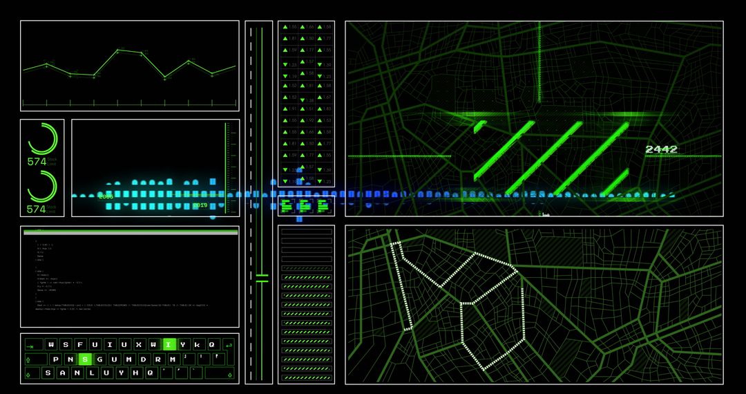Global Cyber Security Data Interface on Dark Background