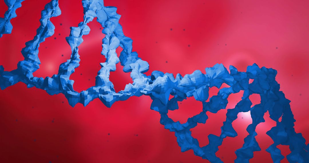 Abstract Visualization of DNA Strand and Molecular Structures