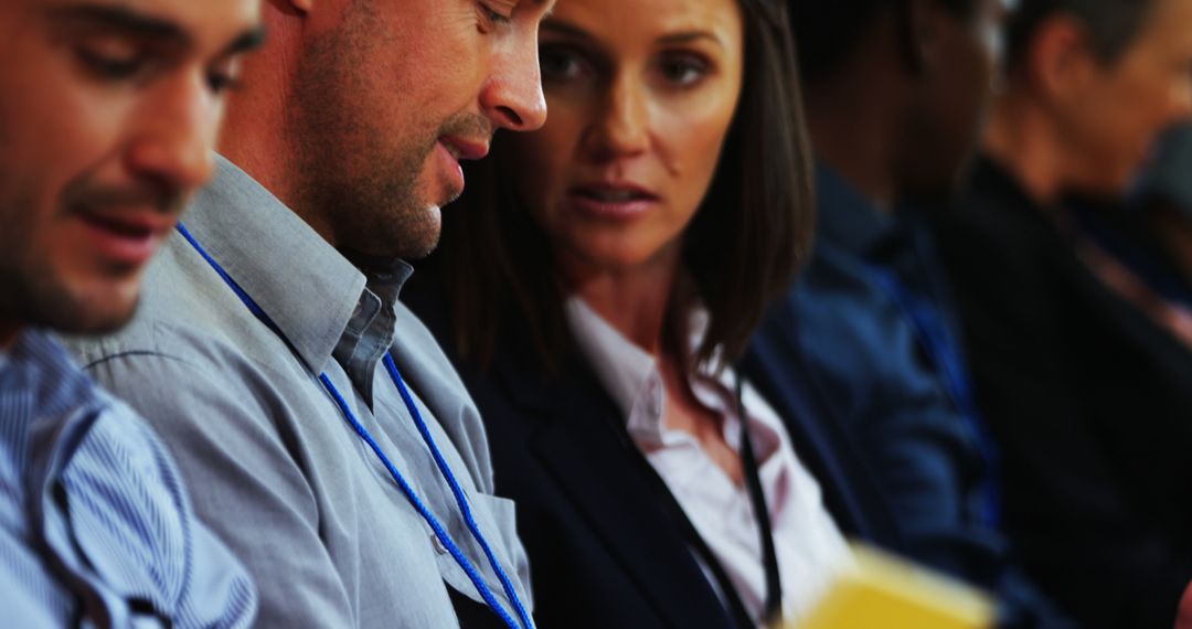 Professional Networking Conversation at Business Conference