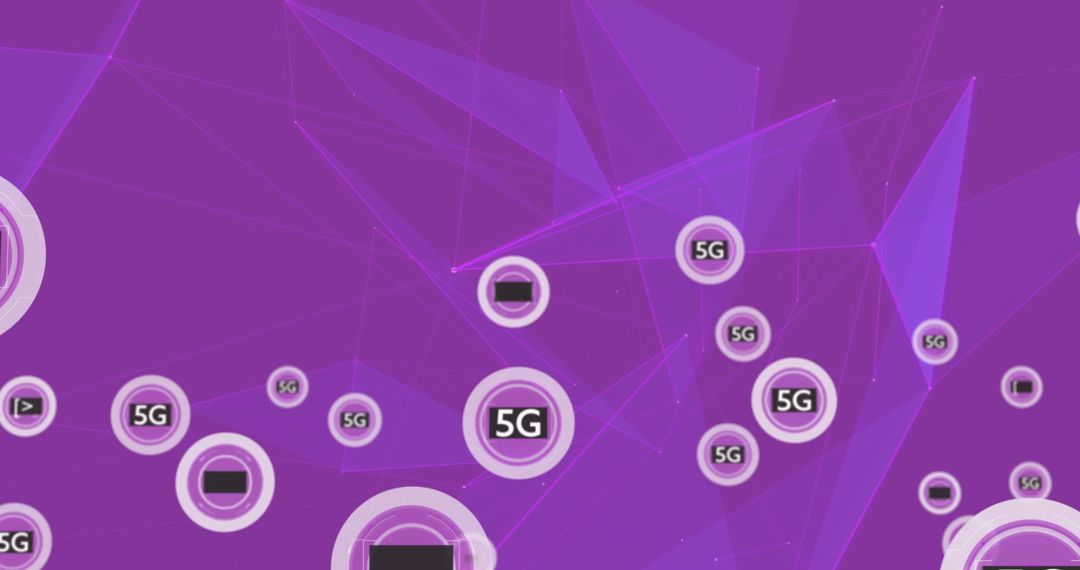 Abstract 5G Network Concept with Geometric Technology Background