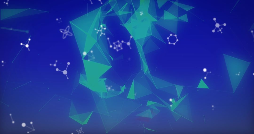 Abstract Molecular Structure with Geometric Shapes