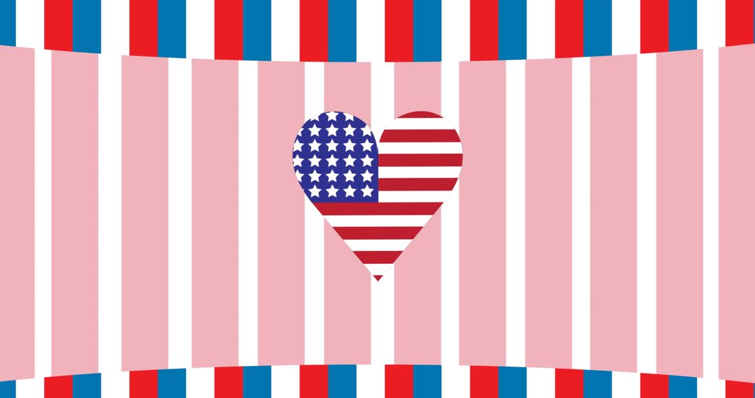 Heart-Shaped American Flag Symbolizing Patriotism and Unity