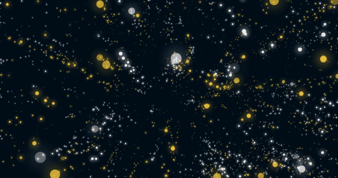 Dynamic Glowing Light Spots on Black Background