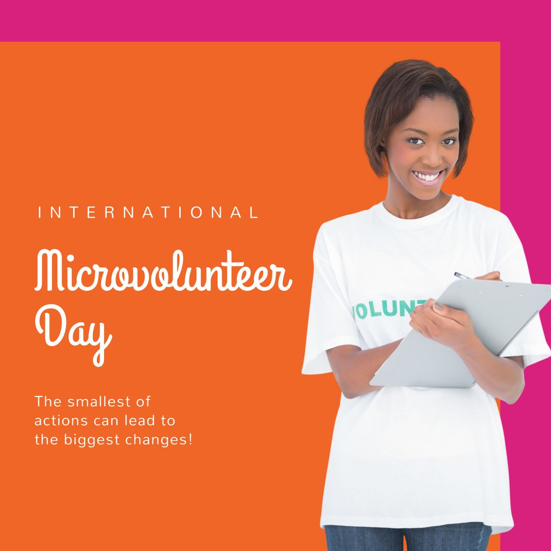 Celebrating International Microvolunteer Day with Volunteer - Download Free Stock Templates Pikwizard.com