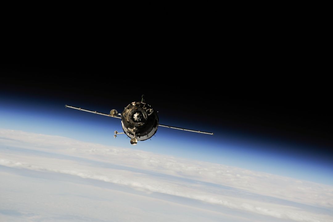 Soyuz TMA-10M spacecraft approach to ISS - Free Images, Stock Photos and Pictures on Pikwizard.com