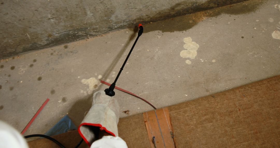 Man doing pest control inside a house - Free Images, Stock Photos and Pictures on Pikwizard.com