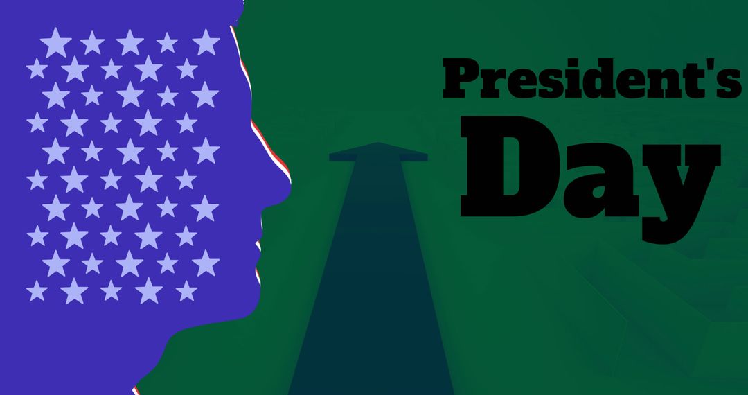 President's Day Abstract Art with Flag Motif