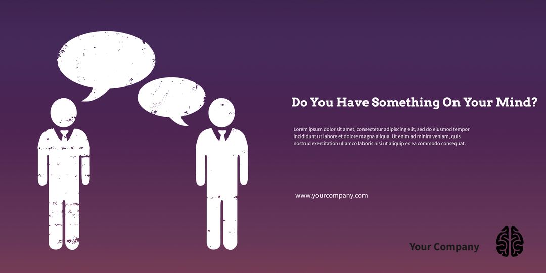 Open Dialogue Concept with Silhouette Figures and Speech Bubbles